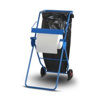 zetMatic - Bodenständer für Papierrollen bis 40cm Breite inkl. Müllsackhalterung