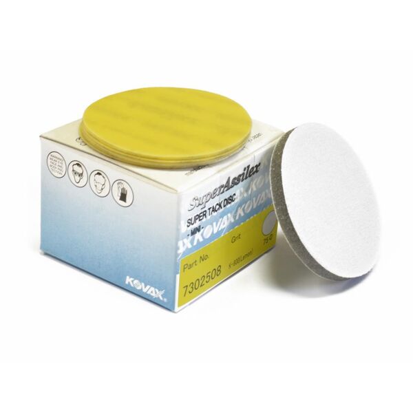 Kovax - Premium Super Assilex Super Tack Discs 75mm K800 - Lemon 50 pcs